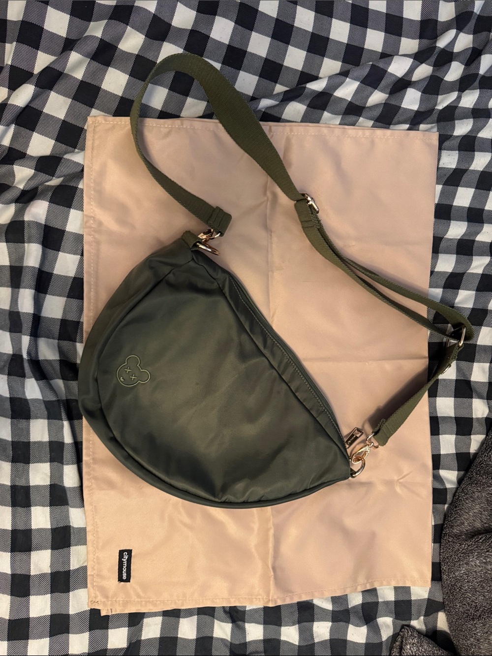 Olive Green Men's Sling Belt Bag